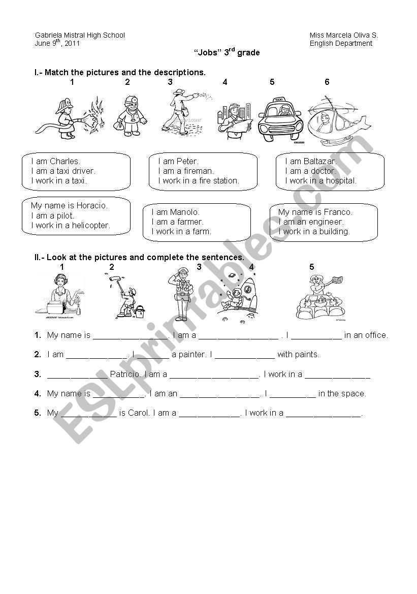 jobs worksheet