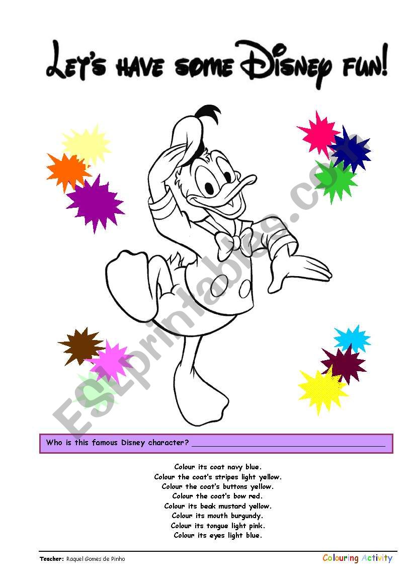 Coloring Printables ::: Donald Duck