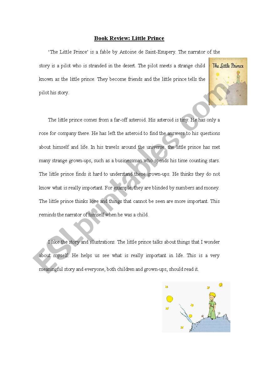 LittlePrince worksheet