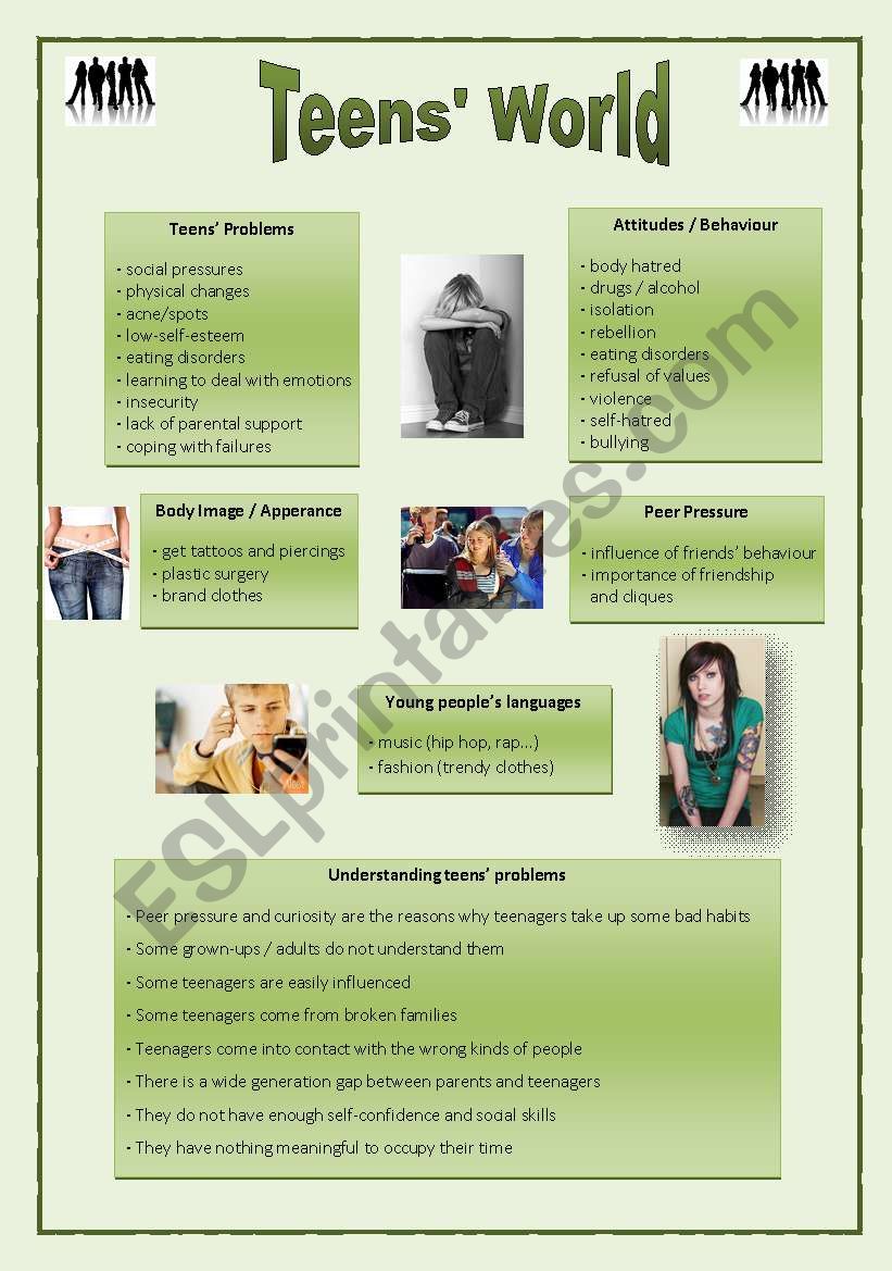 TeensÂ´ World worksheet