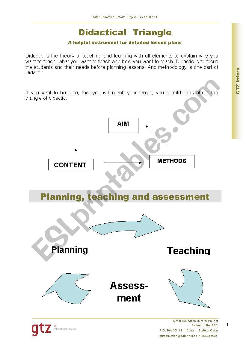 important for teachers worksheet