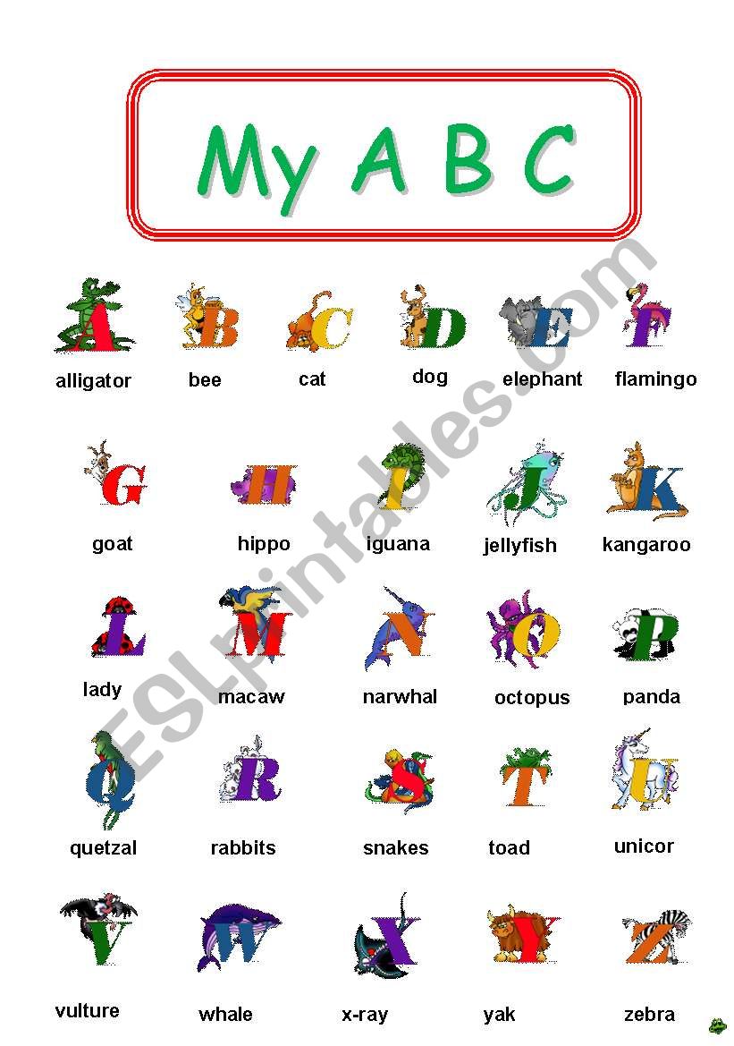 ABC poster worksheet