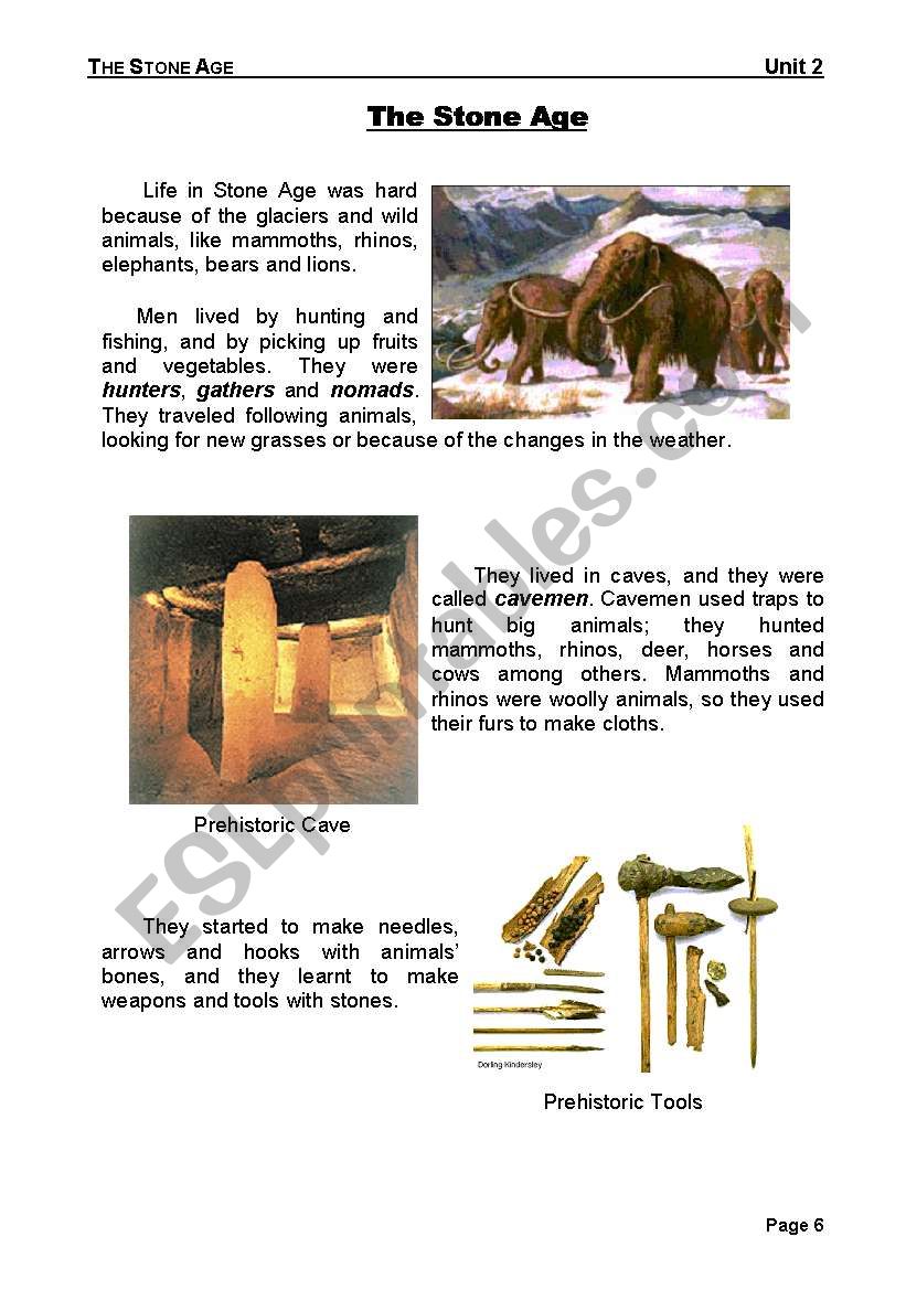 Stone Age Worksheets