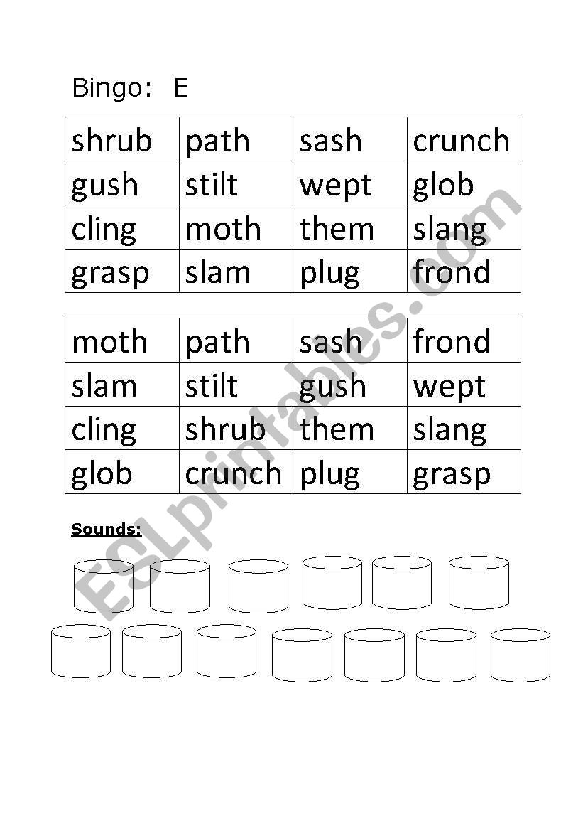 Bingo template worksheet
