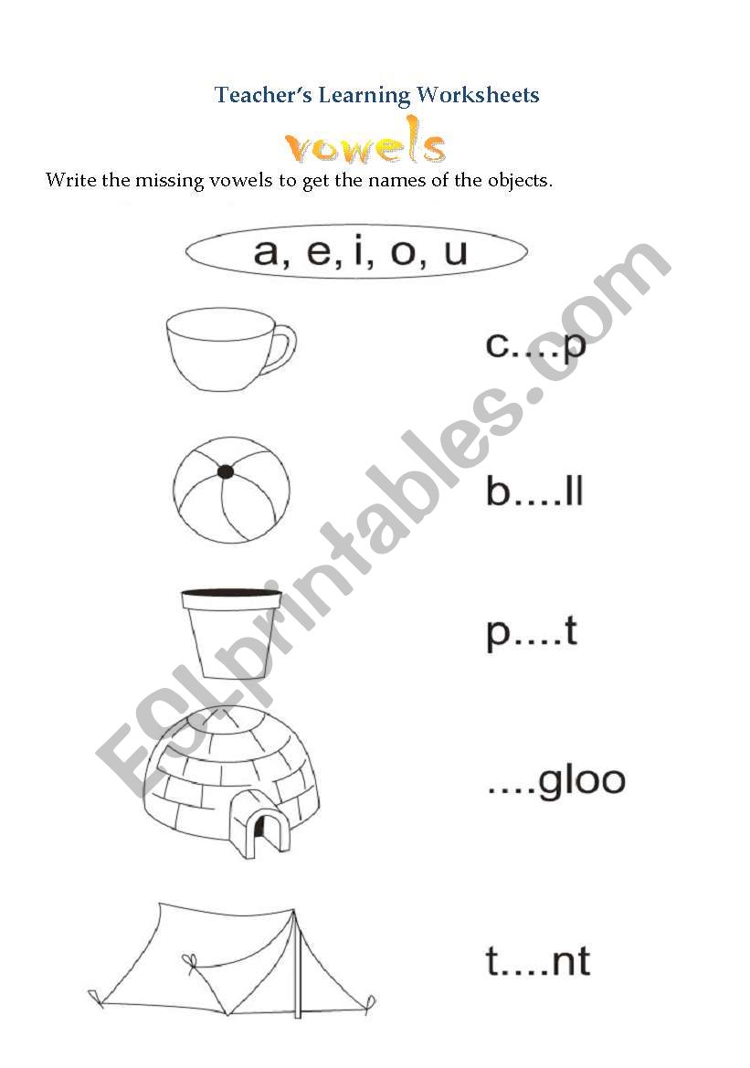 vowels worksheet