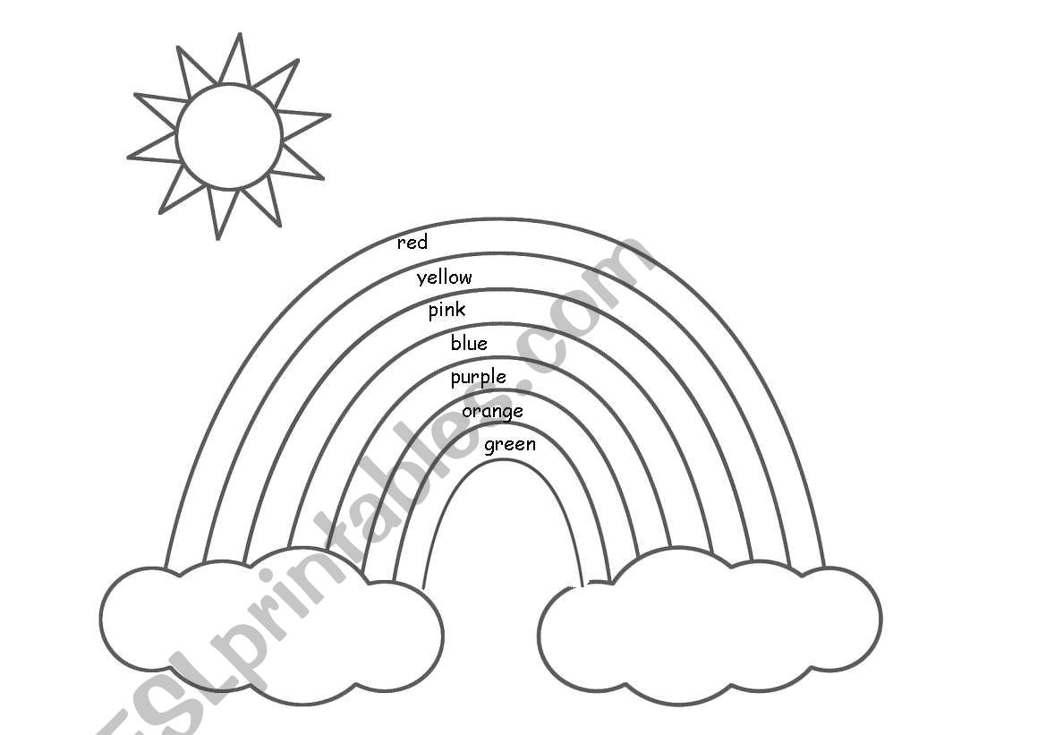 rainbow coloring sheet worksheet