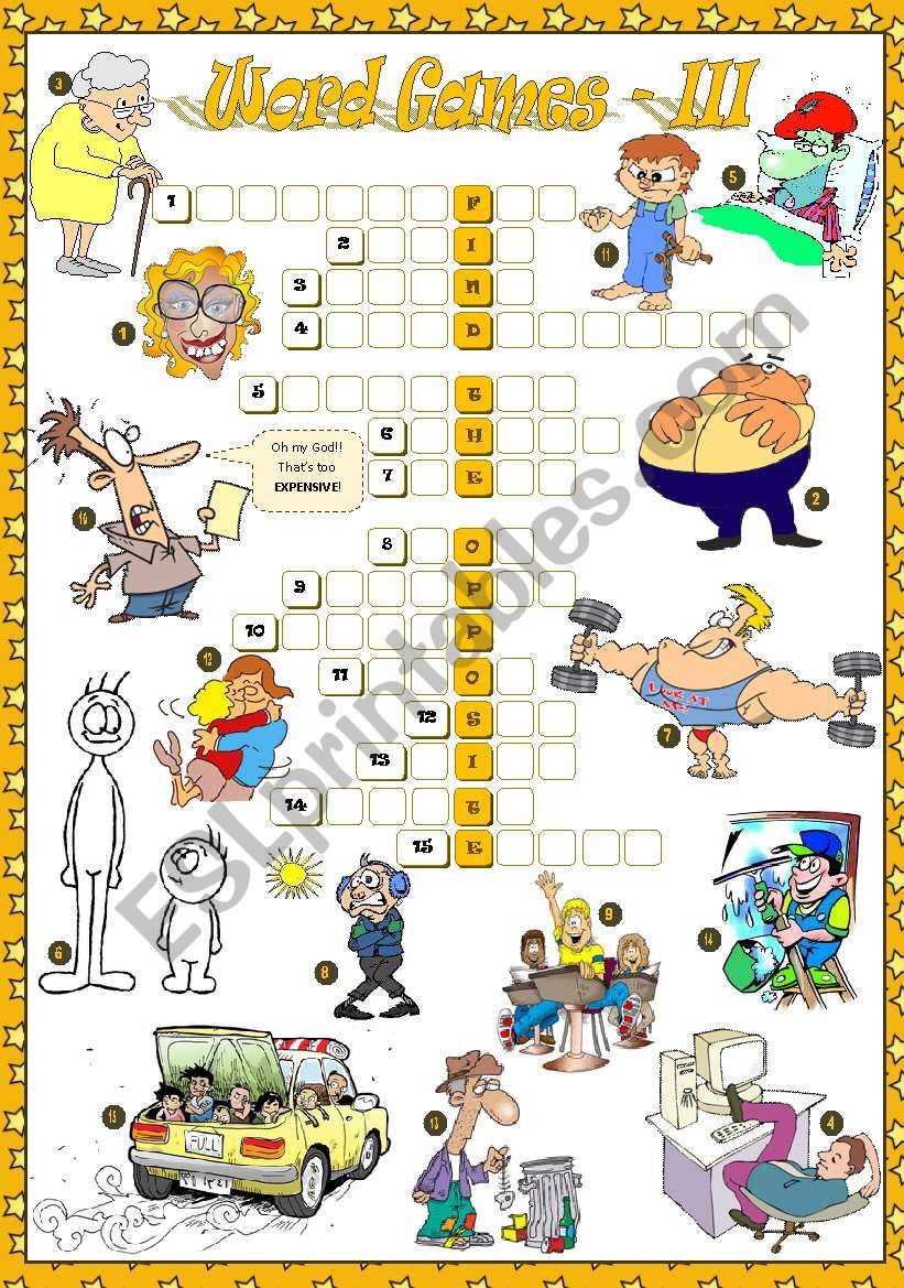 WORD GAMES - III worksheet