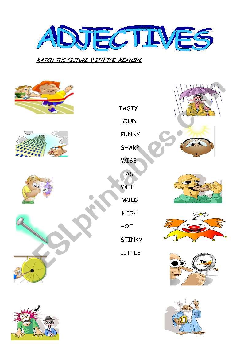 Adjectives worksheet