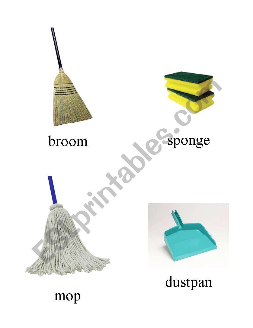 cleaning supplies worksheet