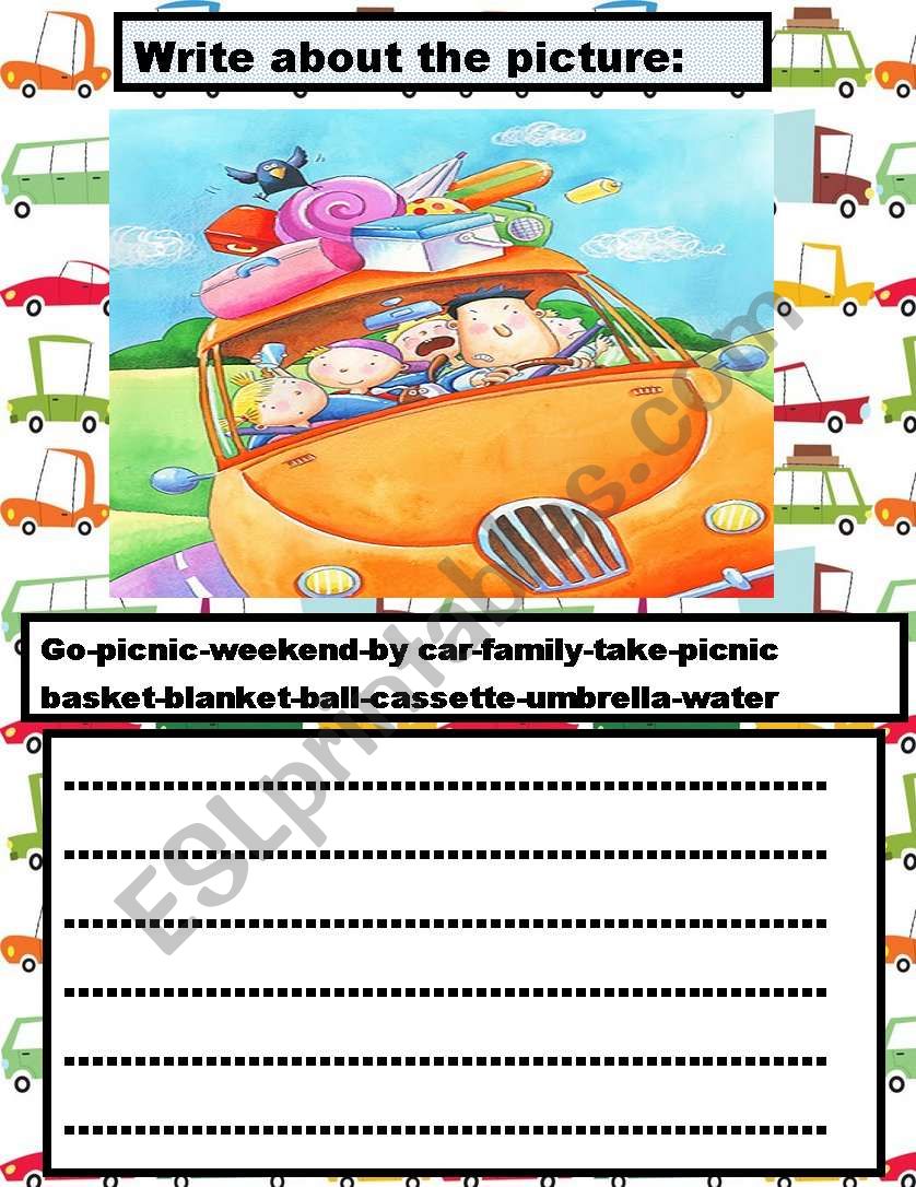 WRITE ABOUT THE PICTURE worksheet