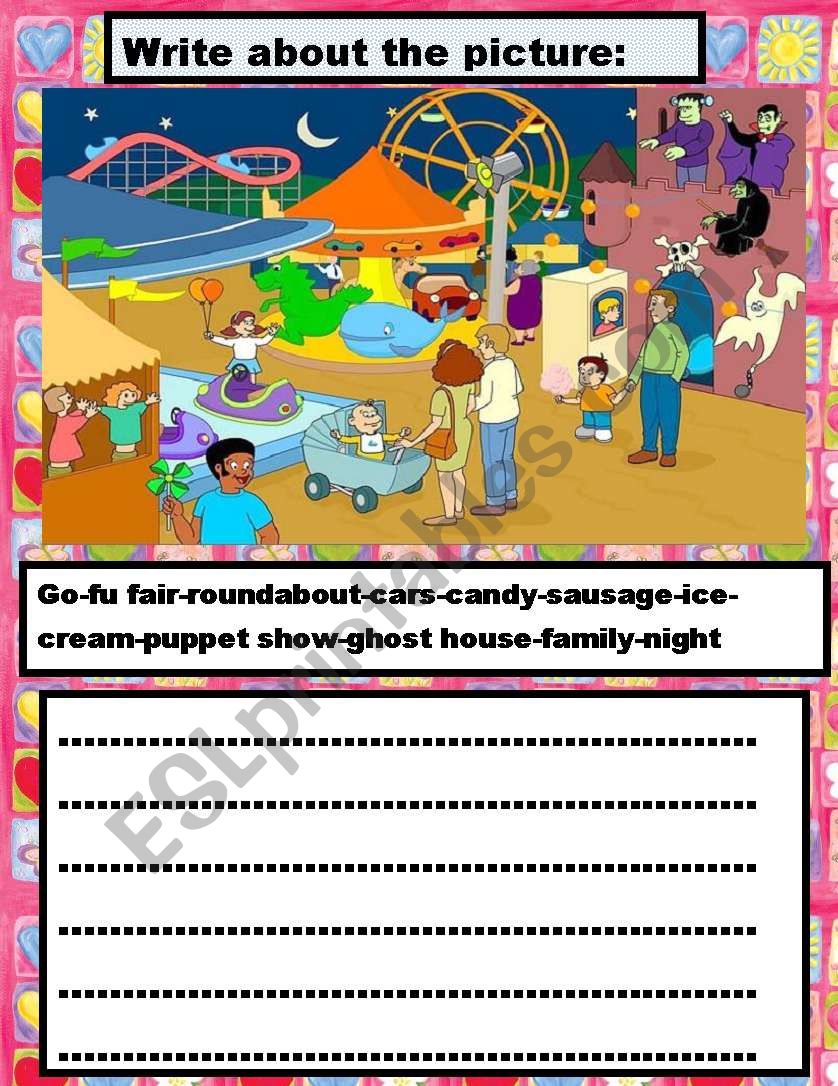 WRITE ABOUT THE PICTURE worksheet