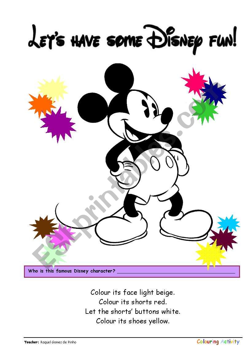 Coloring Printables ::: Mickey Mouse