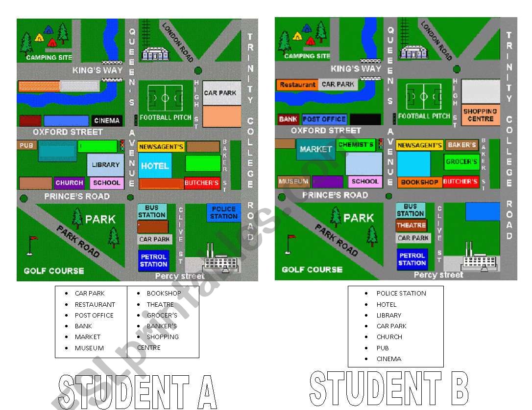 Preposition of place worksheet