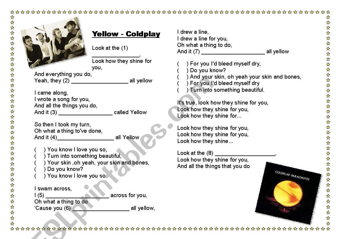 COLDPLAY - YELLOW Song Activity