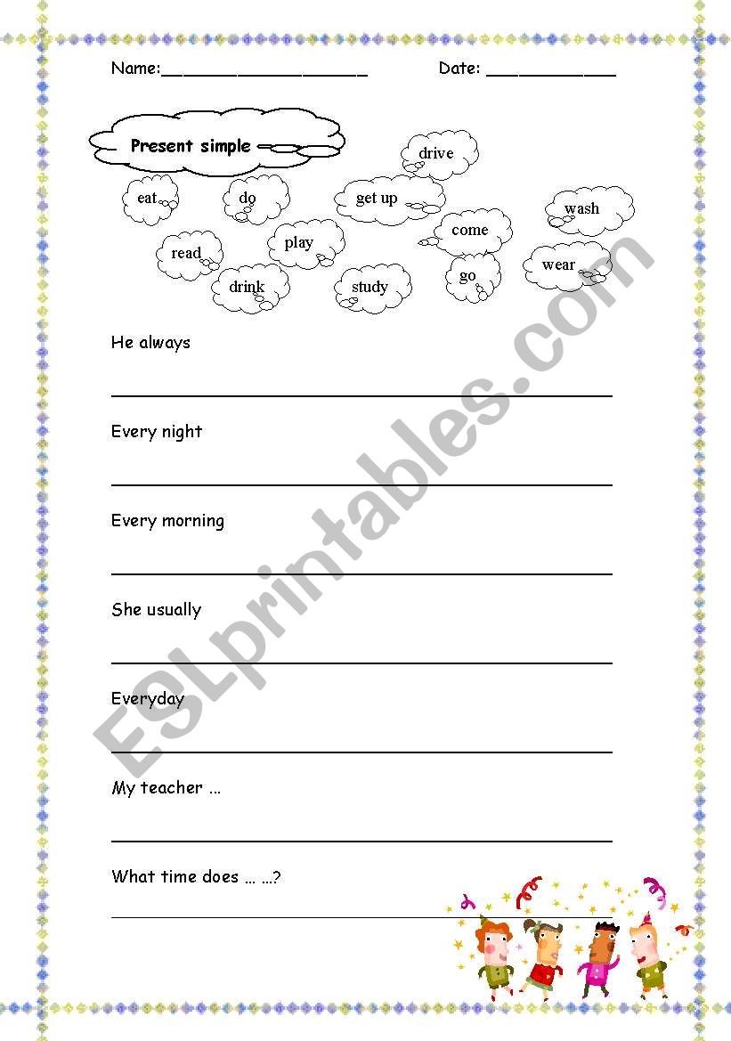 Present Simple  worksheet