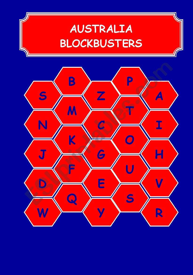 AUSTRALIA - BLOCKBUSTERS worksheet