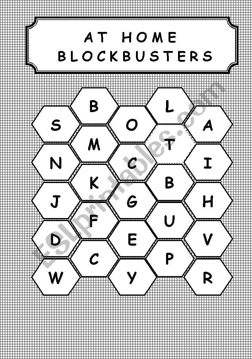 AT HOME - BLOCKBUSTERS worksheet