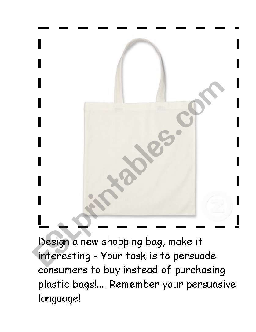 Design a Shopping Bag worksheet