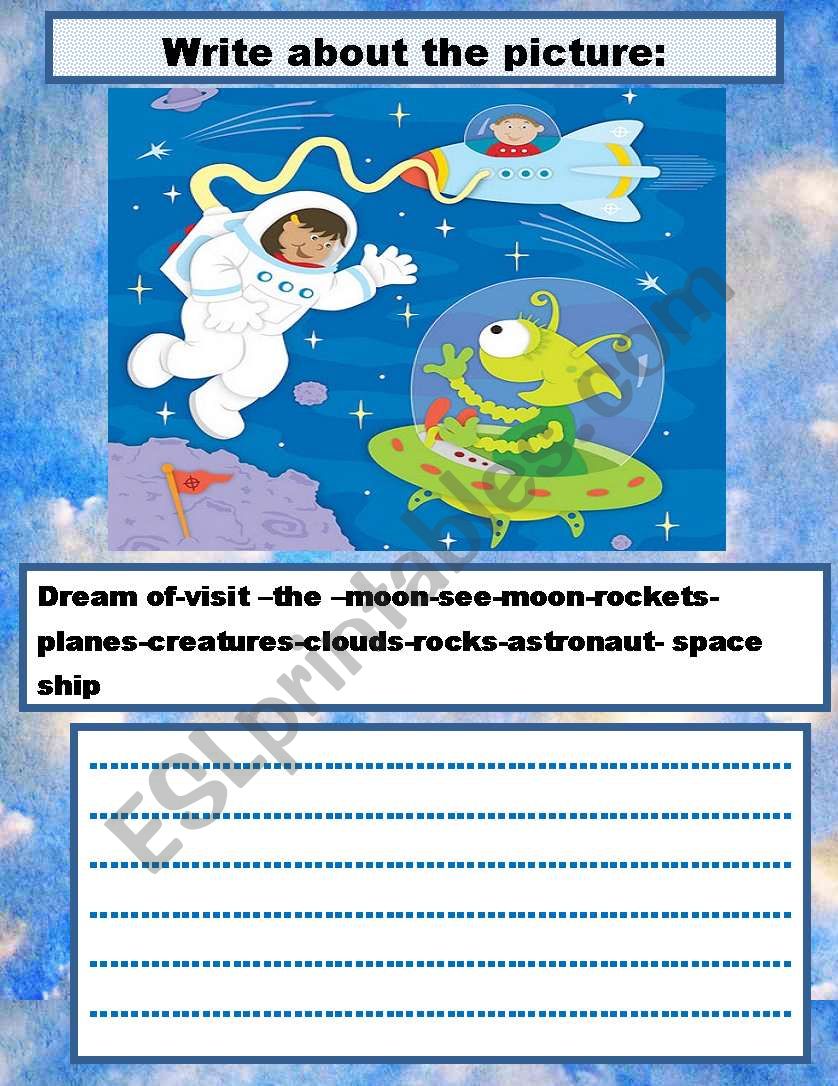 WRITE ABOUT THE PICTURE worksheet