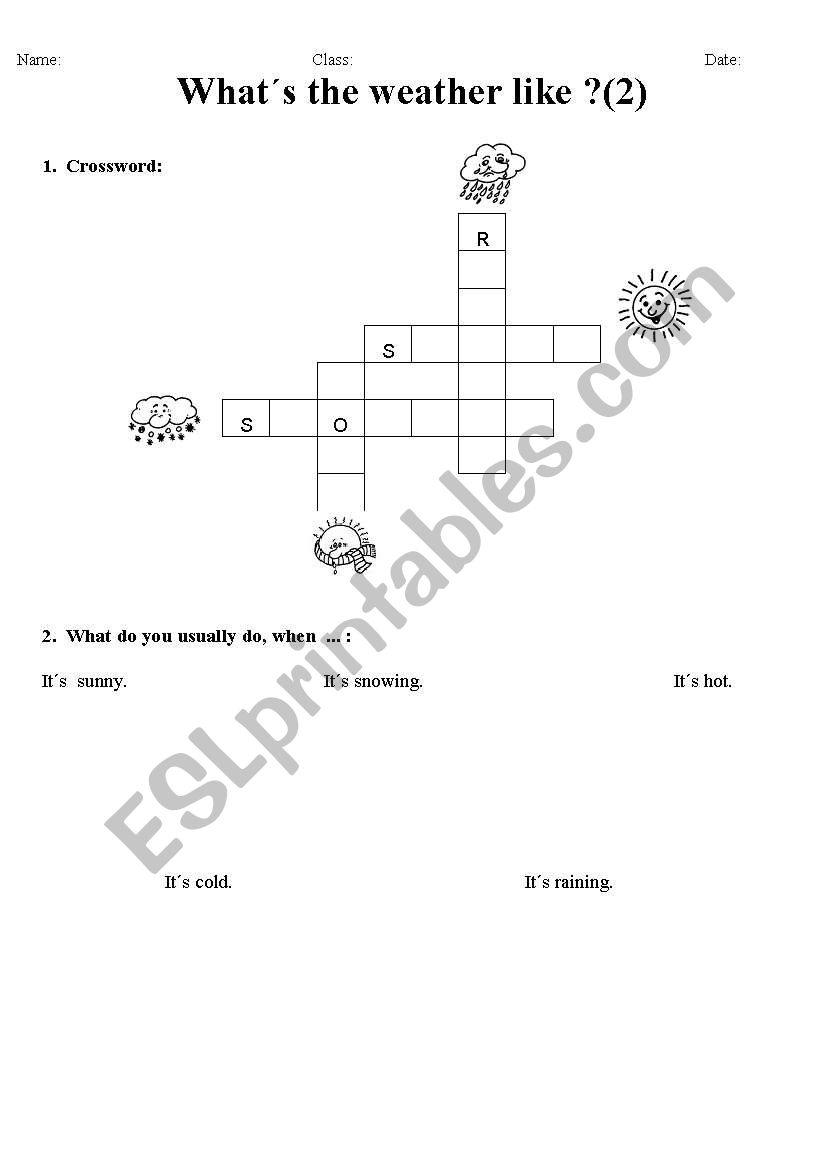 Whats the weather like? worksheet