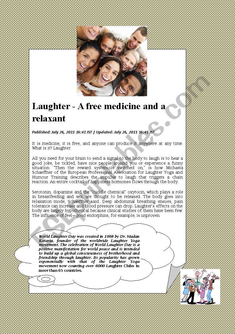 world laughing day worksheet