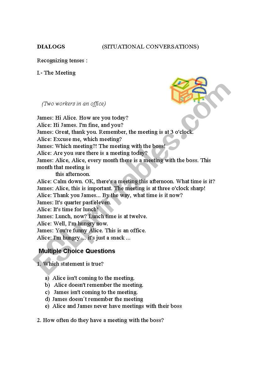 DIALOGS worksheet