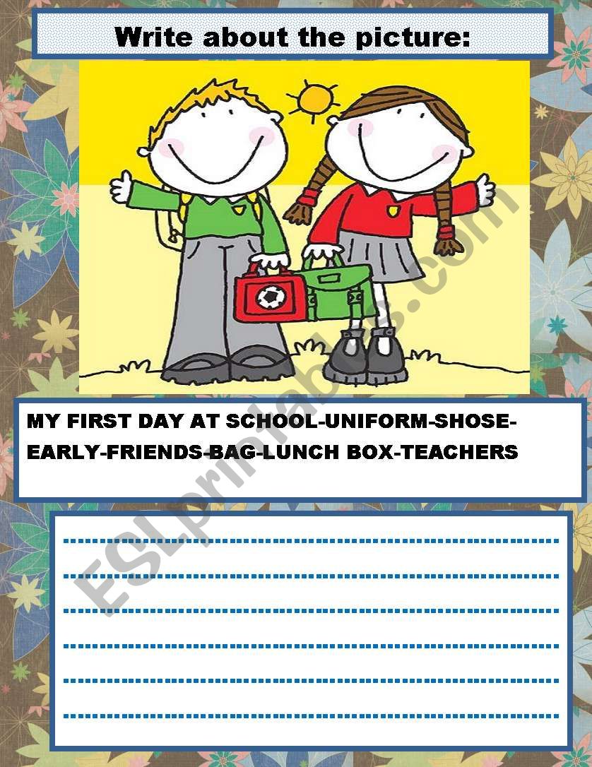 WRITE ABOUT THE PICTURE worksheet