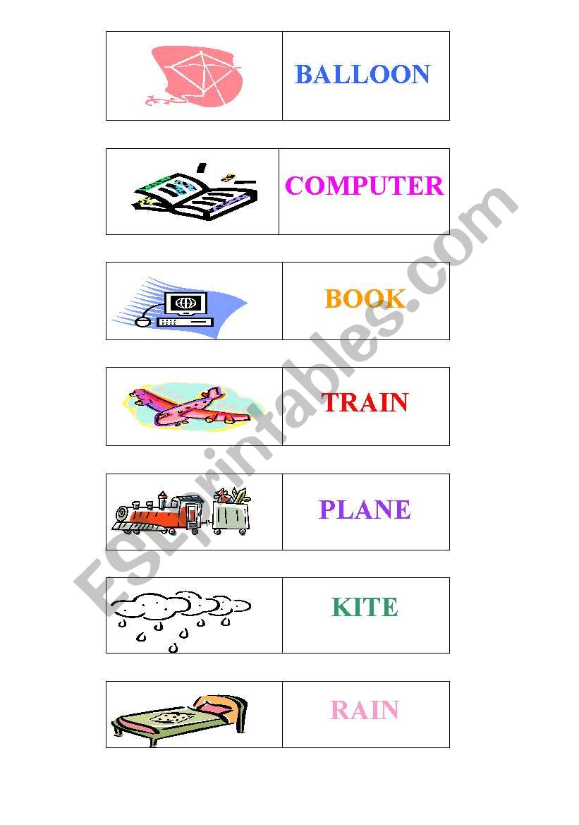 FUNNY DOMINOES VOCABULARY SET 1