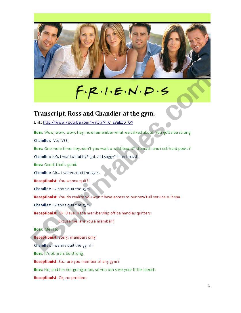 Funny Friends clip.  worksheet