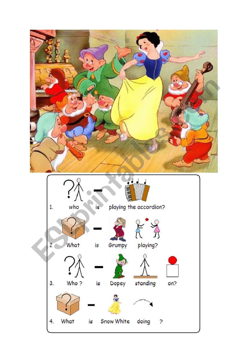 Snow white picture comprehension