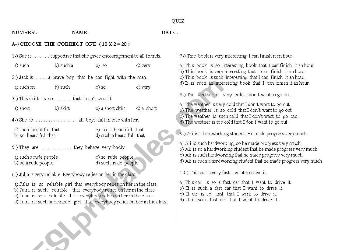 so-such.....that worksheet