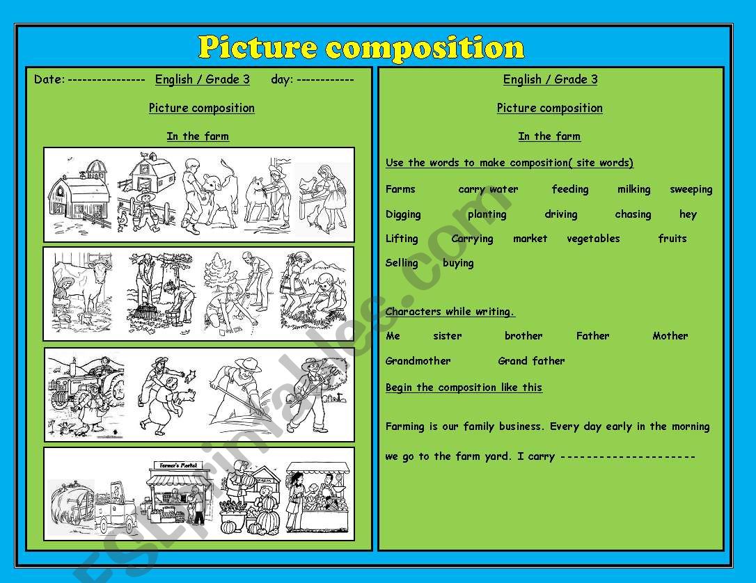 Picture composition worksheet