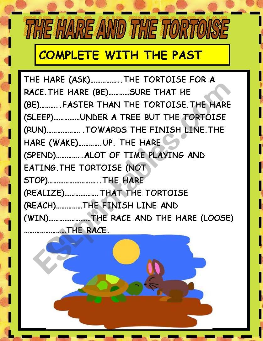THE HARE AND THE TORTOISE worksheet