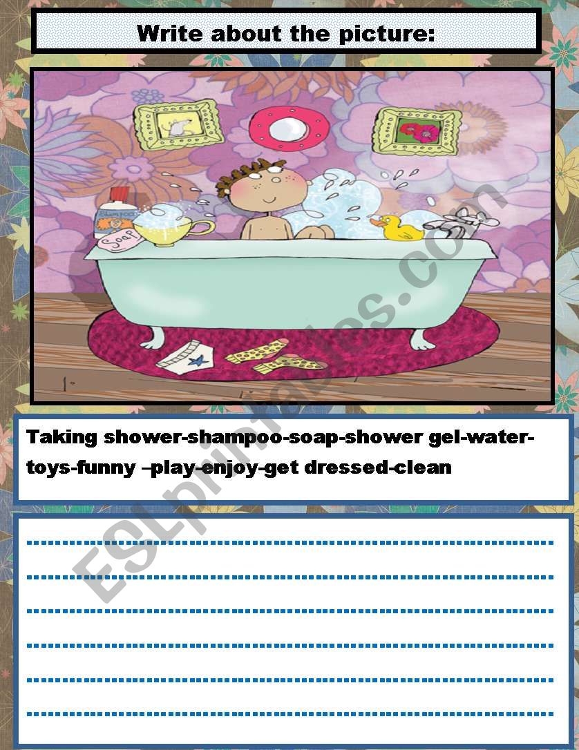 WRITE ABOUT THE PICTURE worksheet