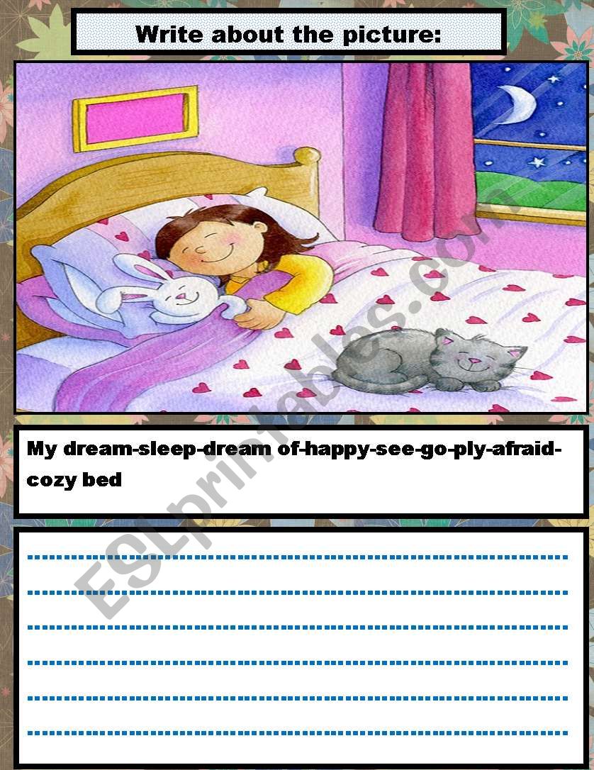 WRITE ABOUT THE PICTURE worksheet