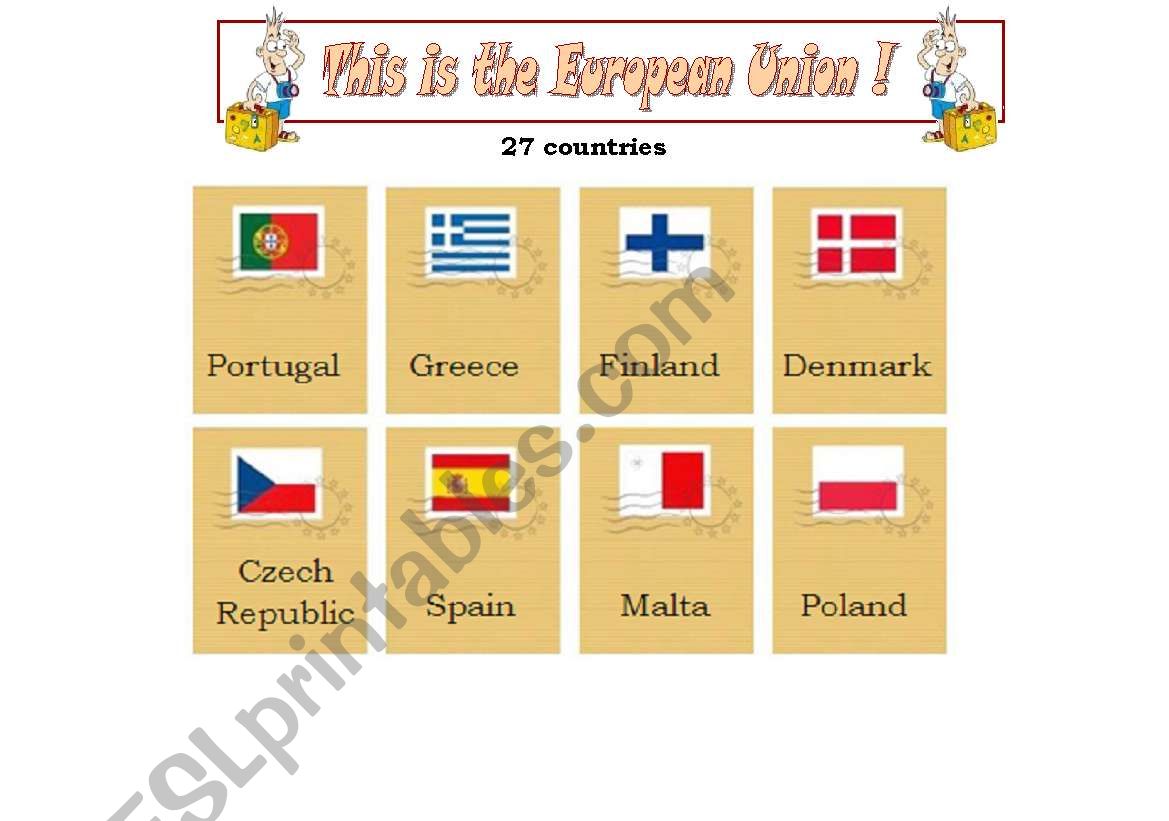 This is the European Union - 27 Countries - cards (part 1 )