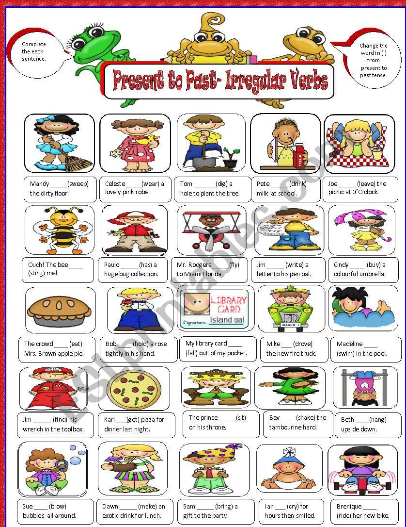 Present to Past tense - Irregular Verbs Part 1