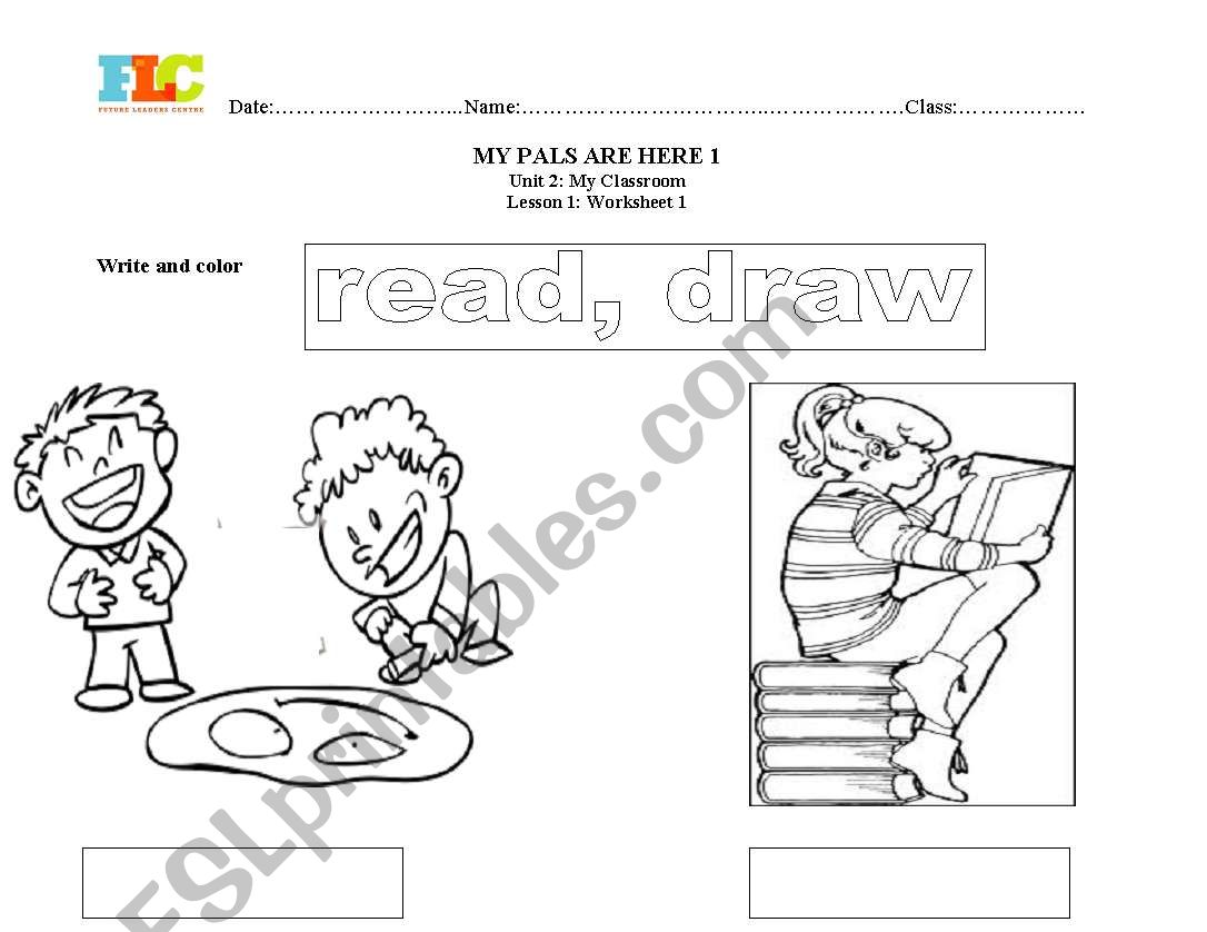 read, draw worksheet