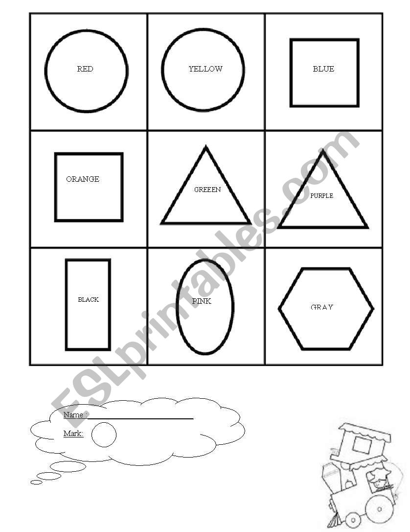 shape coloring worksheet