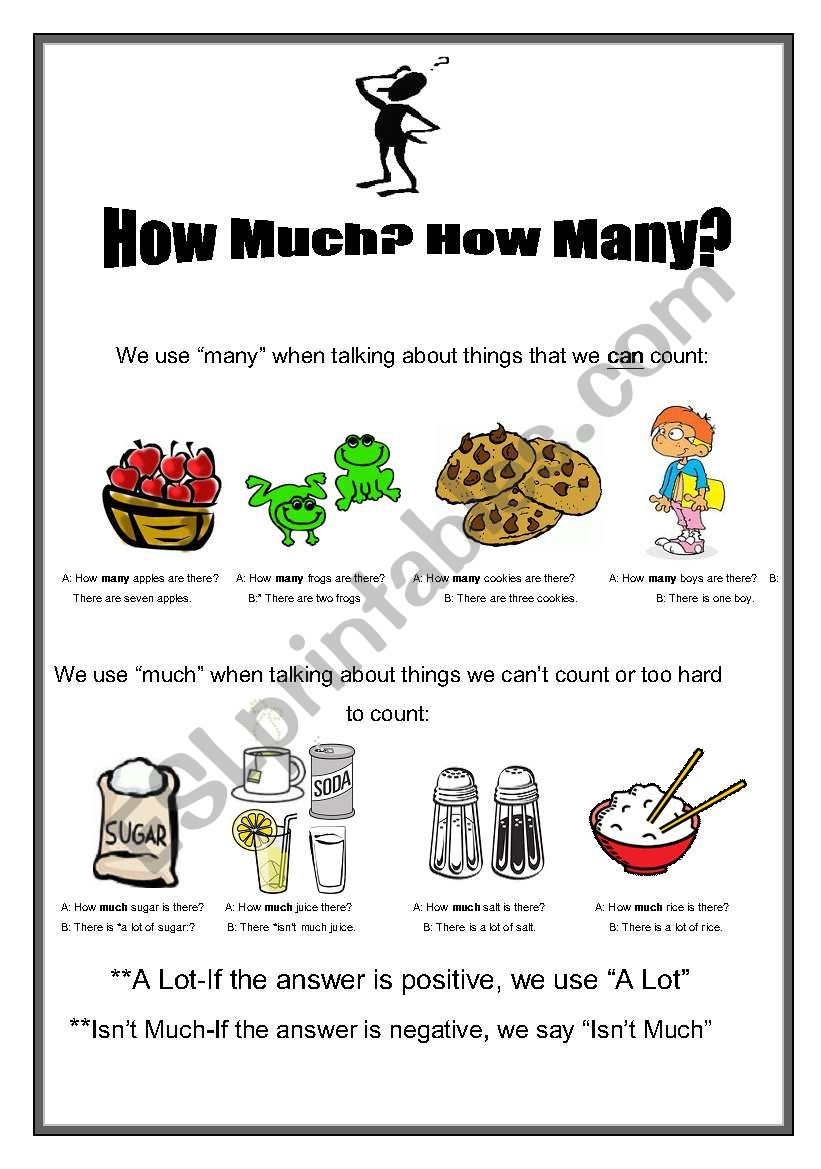 How Much? How Many? worksheet