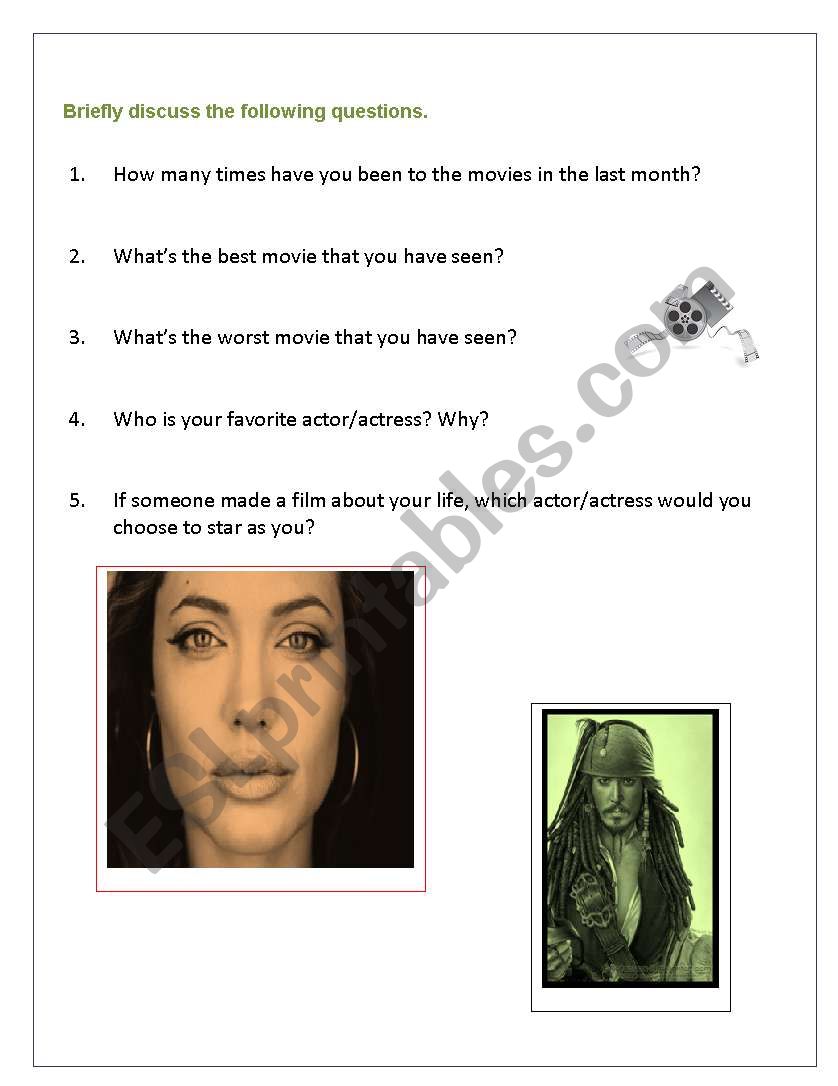 Movie Talk worksheet