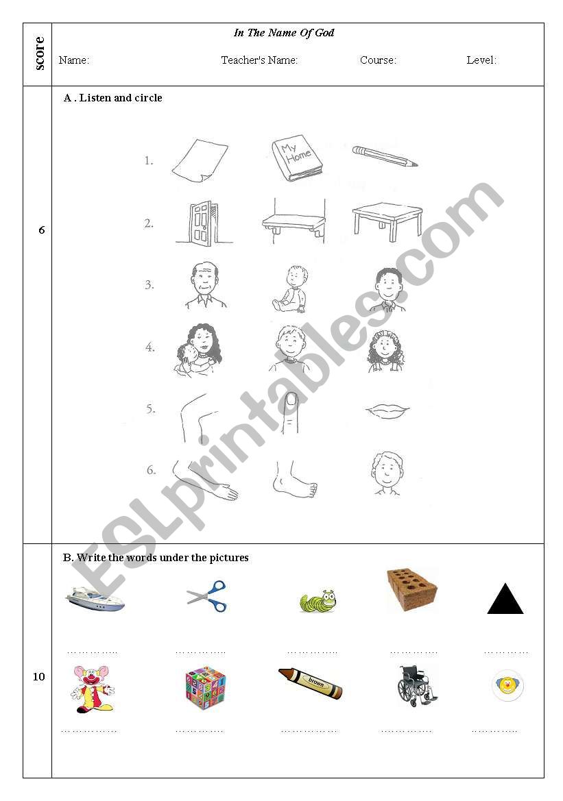 new parade starter part 1 test