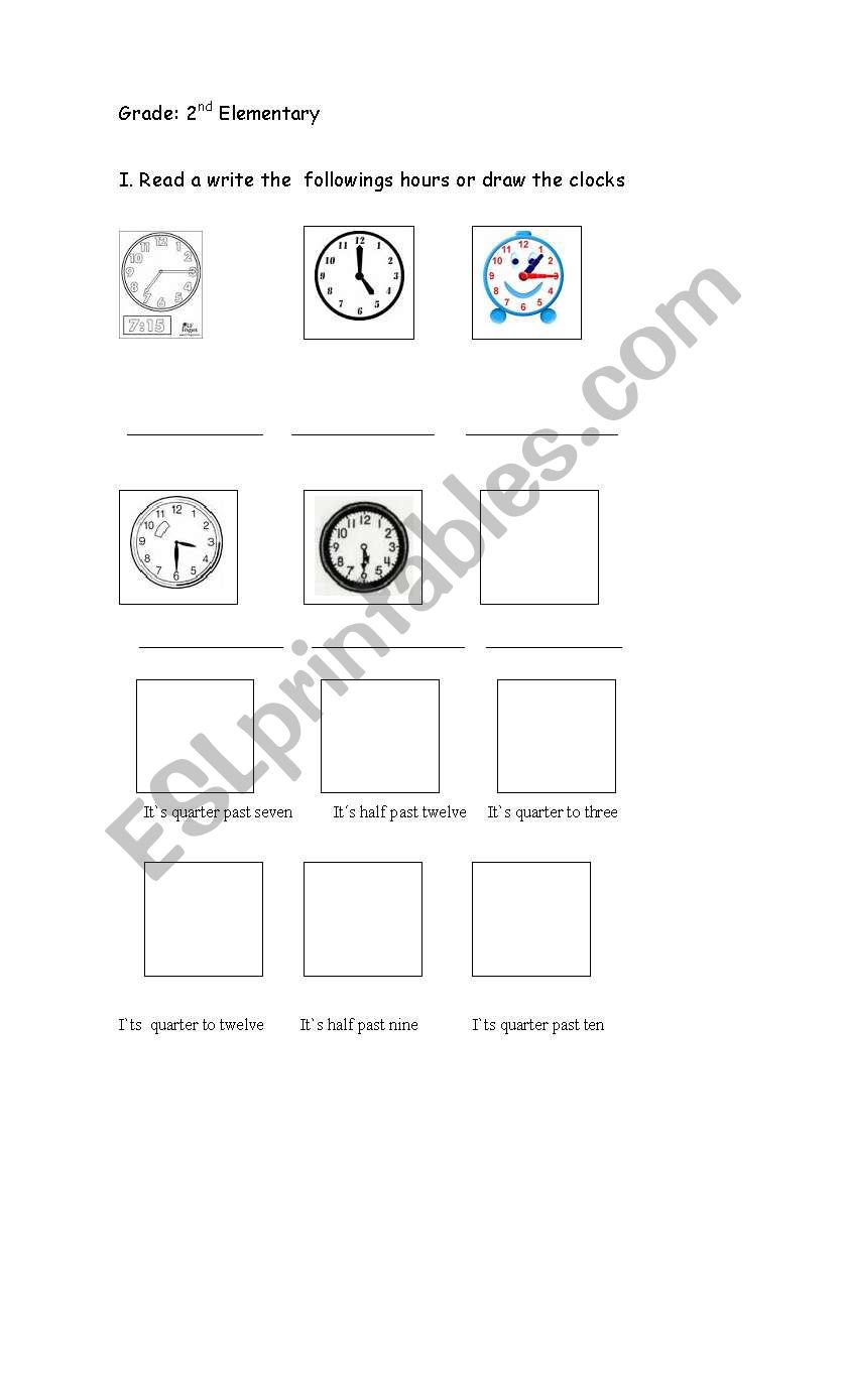 TIME worksheet