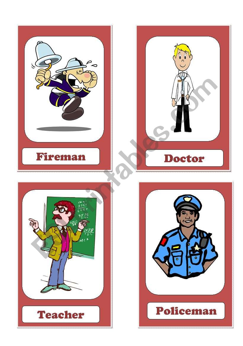 Go fish game/Jobs and professions/Part1