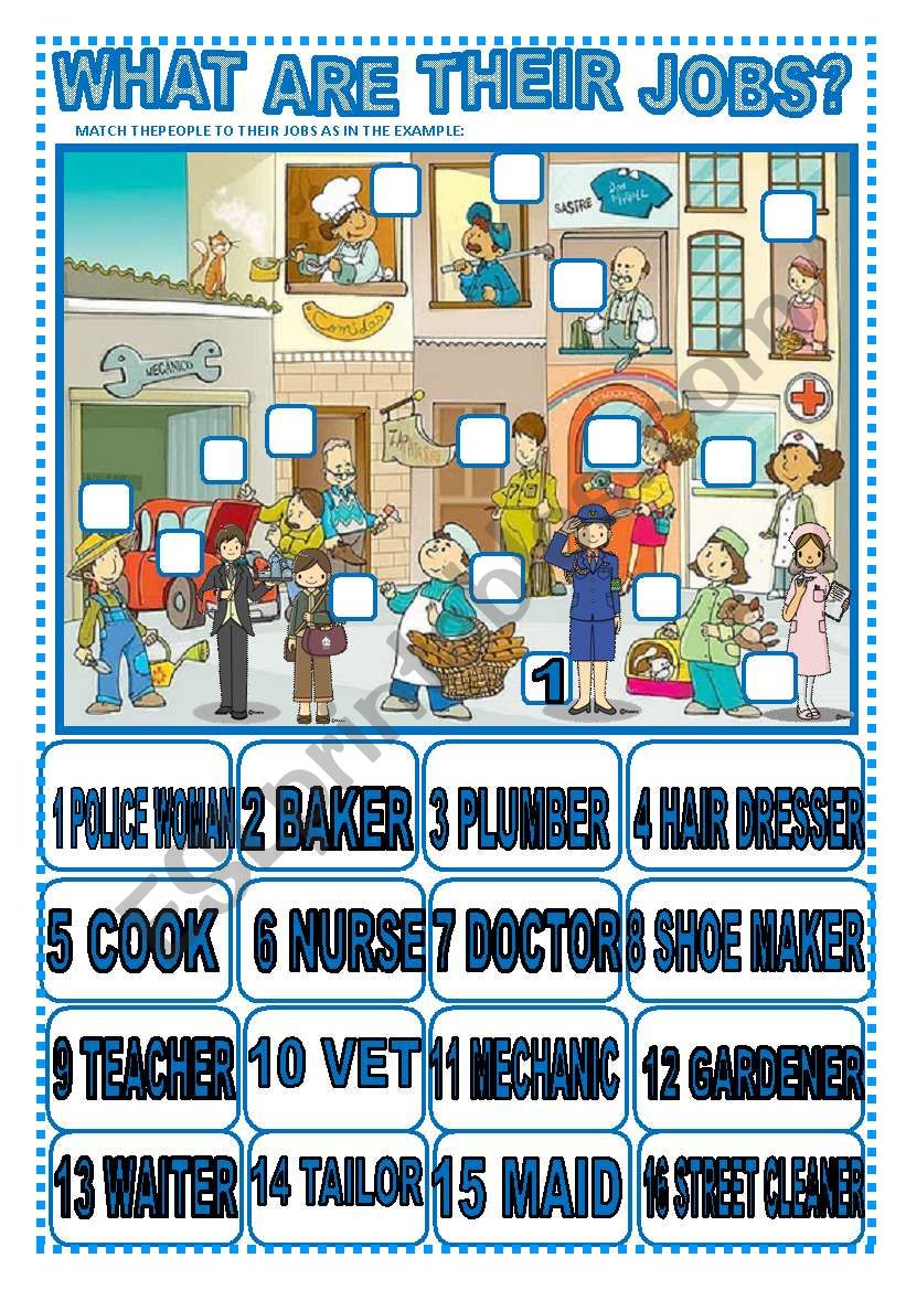 WHAT ARE THEIR JOBS? worksheet