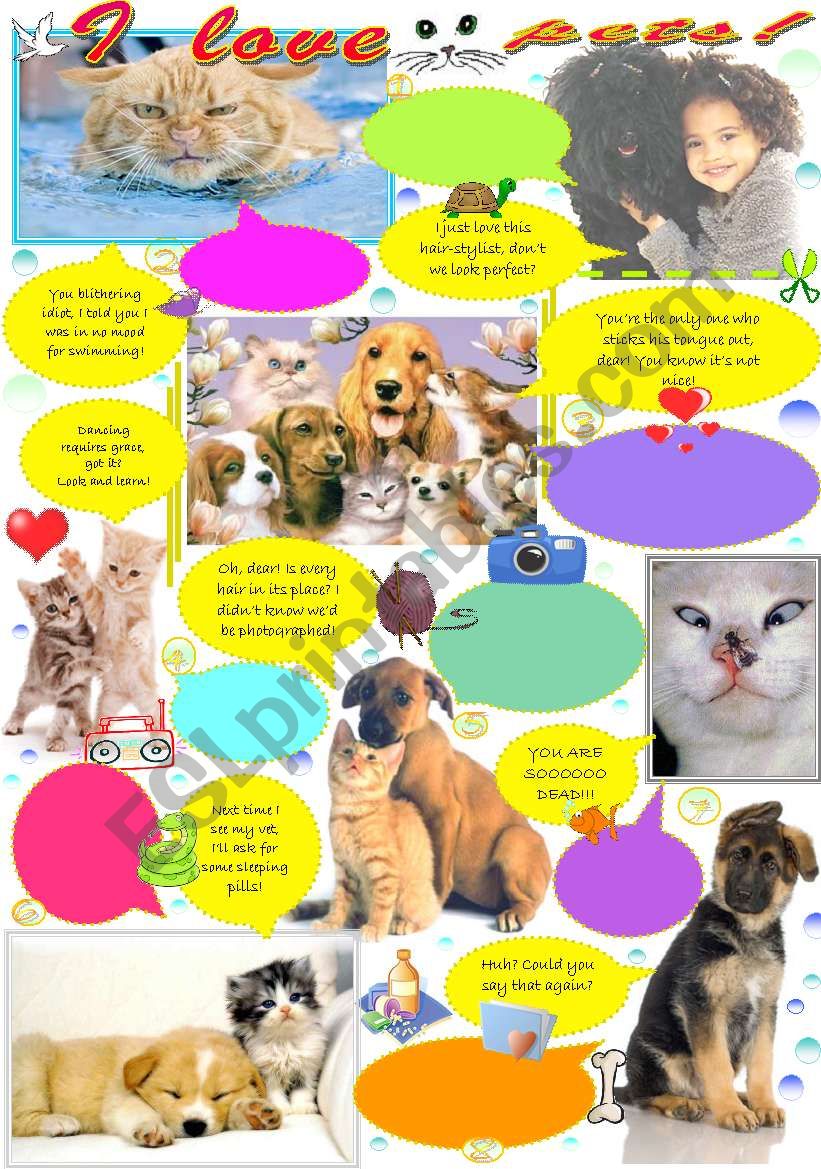 I love pets! worksheet