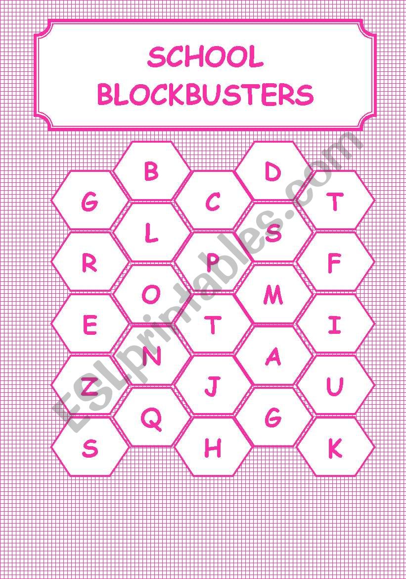 SCHOOL-BLOCKBUSTERS worksheet