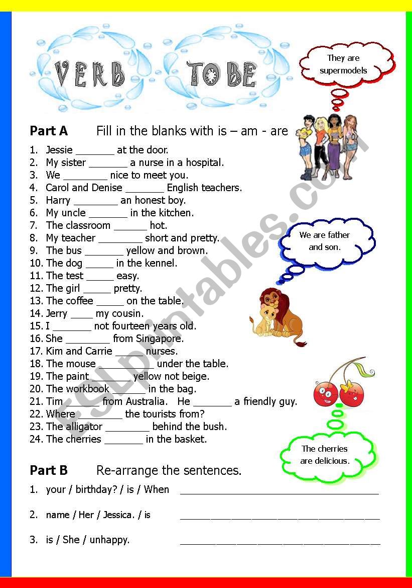 Verb to be - Revision worksheet
