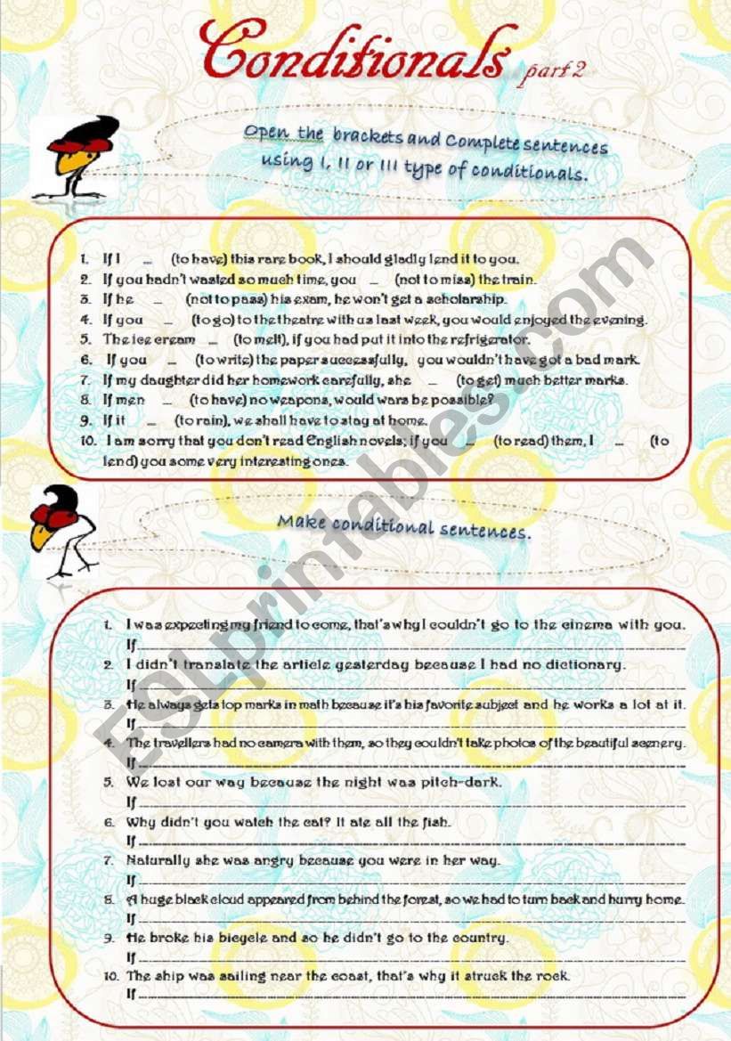 CONDITIONALS Part 2 worksheet