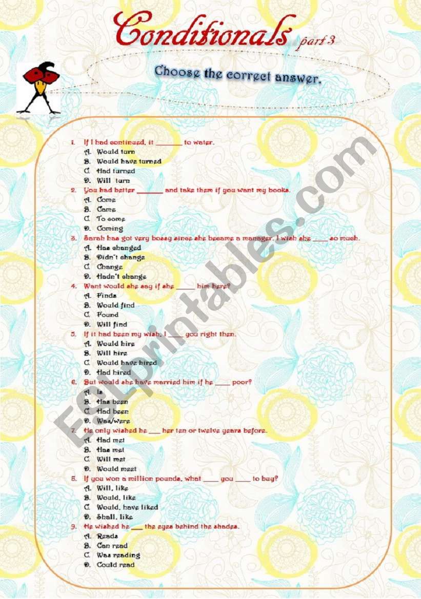 CONDITIONALS Part 3 worksheet